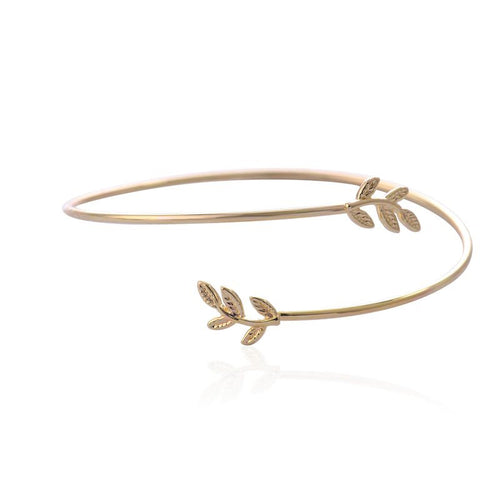 10pcs-G054 Open Love Leaf Bangle Bracelet Party Gift