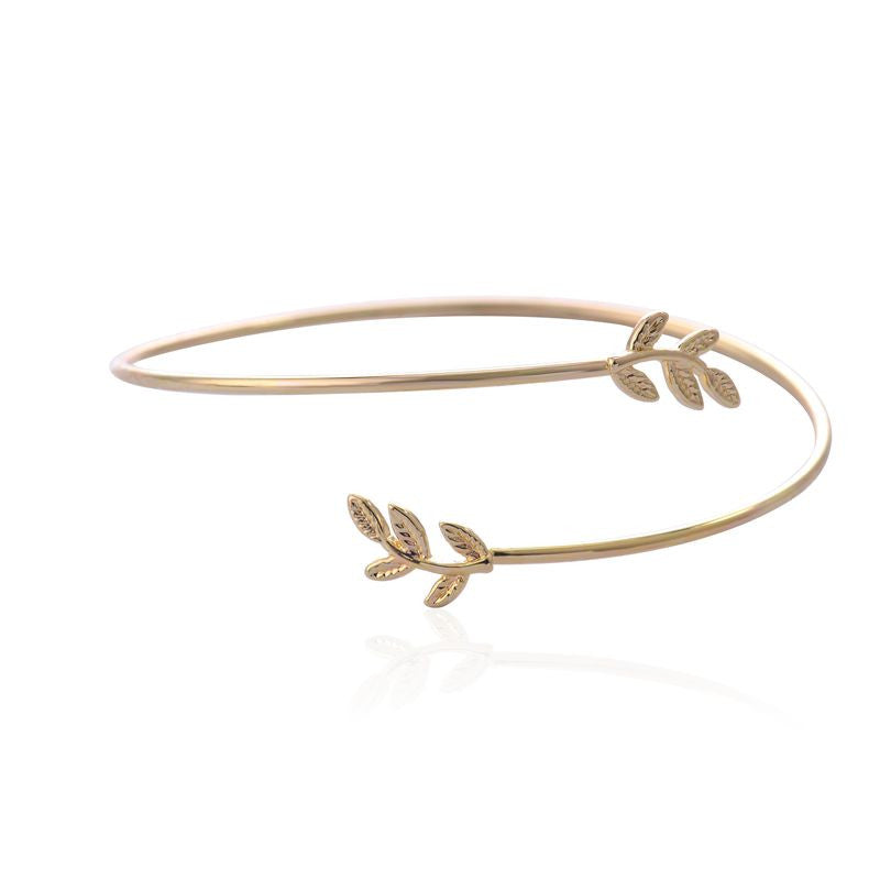 10pcs-G054 Open Love Leaf Bangle Bracelet Party Gift