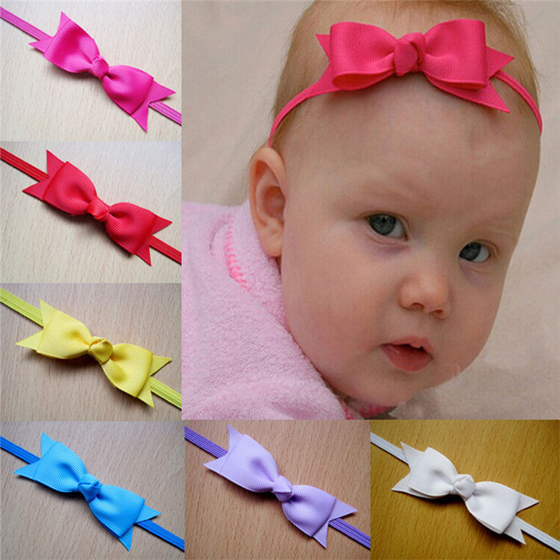 10pcs Girls Baby Children Satin Bow Headb Colorful Hair B Accessories