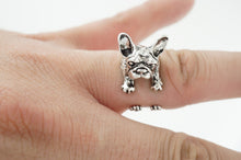 10pcsLot Retro Animal Handmade French bulldog Ring Simple Vintage Rings Style R315