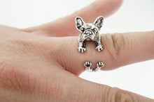 10pcsLot Retro Animal Handmade French bulldog Ring Simple Vintage Rings Style R315