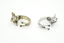 10pcsLot Retro Animal Handmade French bulldog Ring Simple Vintage Rings Style R315