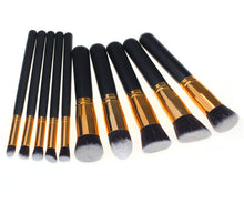 10pcs MAANGE Rose gold Makeup Brushes professional hair eyebrow foundation brush pen maquillage cosmetics make up brush
