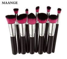 10pcs MAANGE rose gold makeup brushes professional Foundation eyebrow maquiagem brush pen make up brushes pinceis cosmetics