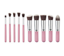10pcs MAANGE rose gold makeup brushes professional maquillage brush pen Foundation eyebrow make up brushes Bag cosmetics