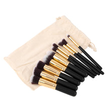 10pcs Makeup Brushes Set Cosmetic Eyeshadow Face Powder Foundation Lip Brush