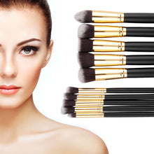 10pcs Makeup Brushes Set Cosmetic Eyeshadow Face Powder Foundation Lip Brush