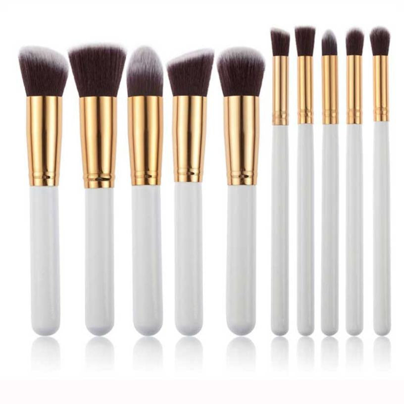 10pc Makeup Brushes Set Pro Powder Blush Foundation Eyeshadow Eyeliner Lip Colorful Cosmetic Brush Kit Beauty Tool