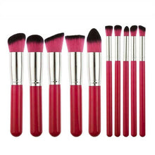 10pc Makeup Brushes Set Pro Powder Blush Foundation Eyeshadow Eyeliner Lip Colorful Cosmetic Brush Kit Beauty Tool