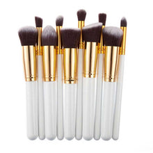 10pc Makeup Brushes Set Pro Powder Blush Foundation Eyeshadow Eyeliner Lip Colorful Cosmetic Brush Kit Beauty Tool