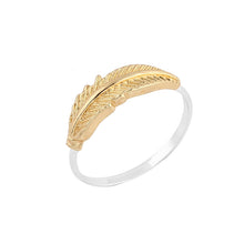 10pcs- Feather Ring, Brass and Recycled ring with 2 different colors Popular Rings