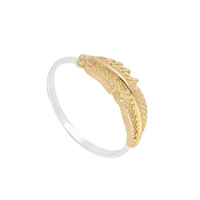 10pcs- Feather Ring, Brass and Recycled ring with 2 different colors Popular Rings