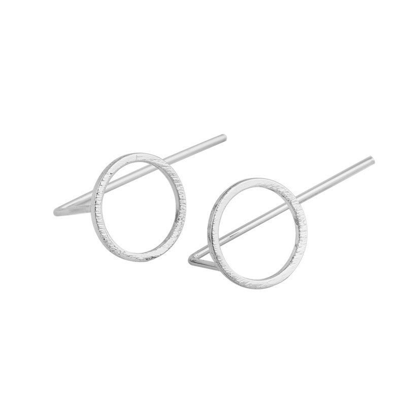 10pcs-S058 Minimalist Gold Small Silver Rose Circle Round Studs Earrings Simple Elegant Jewelry Earrings