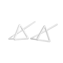 10pcs-S059 Cute Earrings Opal Geometric Brushed Triangle Stud Earrings