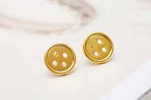 10pcs-S085 Simple Jewelry Gold Silver and Rose Gold Button Earring Girls Cute Earrings