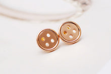 10pcs-S085 Simple Jewelry Gold Silver and Rose Gold Button Earring Girls Cute Earrings