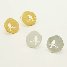 10pcs- Jewelry Bird stud earrings Gold Silver Rose Gold Hollow Animal Bird On A Branch Stud Earring