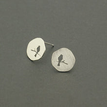 10pcs- Jewelry Bird stud earrings Gold Silver Rose Gold Hollow Animal Bird On A Branch Stud Earring