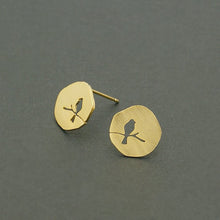10pcs- Jewelry Bird stud earrings Gold Silver Rose Gold Hollow Animal Bird On A Branch Stud Earring