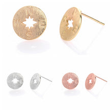 10pcs-S092 Special Gifts Girlfriend Gold Silver and Rose Gold Plated Compass Stud Earrings