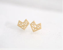 10pcs-S096 Graceful Cute Animal Fox Stud Earrings Simple the Head of Origami Fox Jewelry Party Gifts