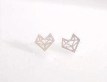 10pcs-S096 Graceful Cute Animal Fox Stud Earrings Simple the Head of Origami Fox Jewelry Party Gifts