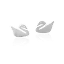 10pcs-S097 Cute Animal Swan Stud Earrings with 3 Colors Birthday Gift