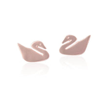 10pcs-S097 Cute Animal Swan Stud Earrings with 3 Colors Birthday Gift