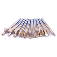 10pcs 1/8" HSS Wood Router Bits Files Titanium Coated Mini 3mm Wood Cutter Milling Fits Dremel Rotary Carpenter Tool 87871