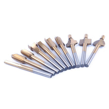 10pcs 1/8" HSS Wood Router Bits Files Titanium Coated Mini 3mm Wood Cutter Milling Fits Dremel Rotary Carpenter Tool 87871