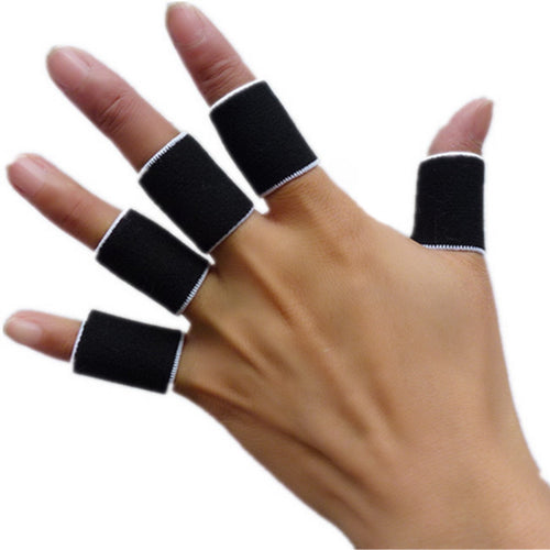 10pcs Stretchy Protective Gear Finger Guard Bands Bandage Support Wraps Arthritis Aid Straight Finger Stall Sleeve Protector