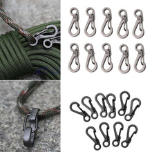 10pcs Survival Outdoor Mini Hang Buckle Quickdraw Key Chain Aluminium