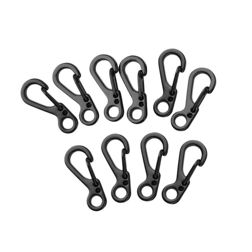 10pcs Survival Outdoor Mini Hang Buckle Quickdraw Key Chain Aluminium