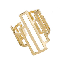 10pcslot Coming Gold Silver and Pink Adjustable Geometry Square Ring R155
