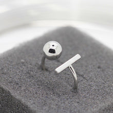 10pcslot Gold and Silver Plated Cute Simple Bar with Ball Adjustable Rings Geometric Ball Rings R147