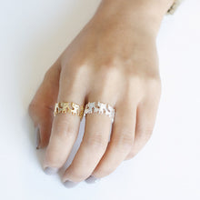 10pcslot Trendy Cute Animal Cat Band Ring Circle of Cats Vintage Rings R323