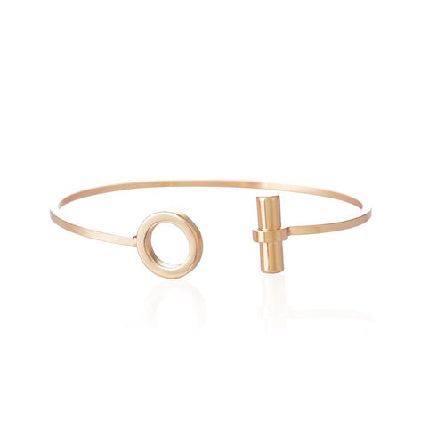 10pcslot Brass Material Open Circle with Bar Bangles Wedding Gifts G051