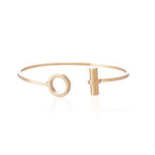 10pcslot Brass Material Open Circle with Bar Bangles Wedding Gifts G051