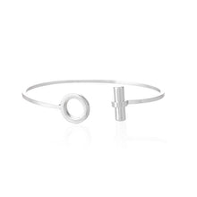 10pcslot Brass Material Open Circle with Bar Bangles Wedding Gifts G051