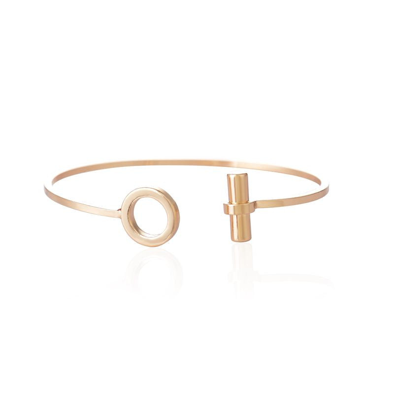 10pcslot Brass Material Open Circle with Bar Bangles Wedding Gifts G051