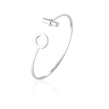 10pcslot Brass Material Open Circle with Bar Bangles Wedding Gifts G051