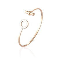 10pcslot Brass Material Open Circle with Bar Bangles Wedding Gifts G051