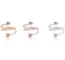 10pcslot GoldSilverRose Gold Adjustable Arrow Ring Cute Couple Midi Rings R151