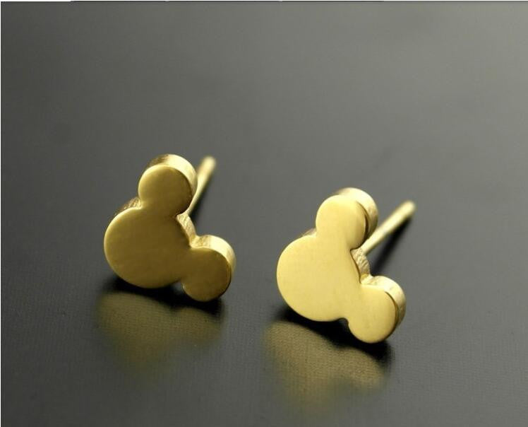 10pcslot-S099 Minimalist Jewelry Cute Cartoon Micky Mouse Stud Earrings Gift