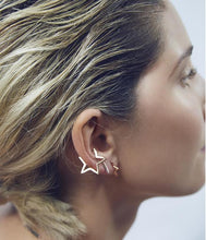 10pcslot-S101 Geometric Triangle Earclips Birhtday Gift Simple Vintage Star Earrings