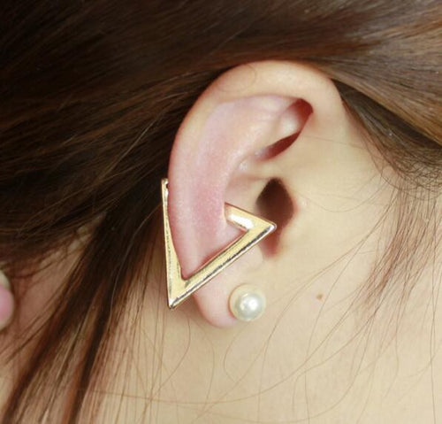 10pcslot-S102 Earrings Geometric Triangle Earclips Birhtday Gift Simple Earrings