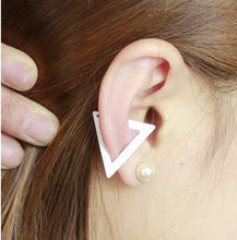 10pcslot-S102 Earrings Geometric Triangle Earclips Birhtday Gift Simple Earrings