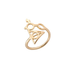 10pcslot Gold Silver and Rose Lightning Scar Glasses Deathly Hallows Rings R156