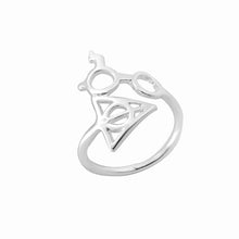 10pcslot Gold Silver and Rose Lightning Scar Glasses Deathly Hallows Rings R156