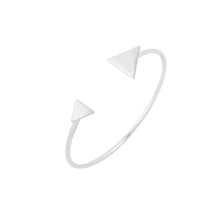 10pcs Geometric Open Double Triangle Bangle with a Brushed Finish Gift G050